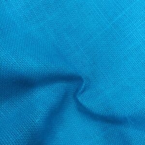 Cyan Blue Jute Fabric 48×1m | 100% Jute Cloth for Crafts & Decor