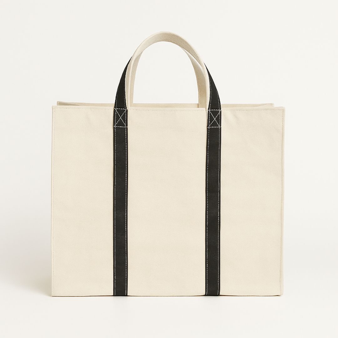 10oz Canvas Handbag with Zip Medium Eco Tote Bag